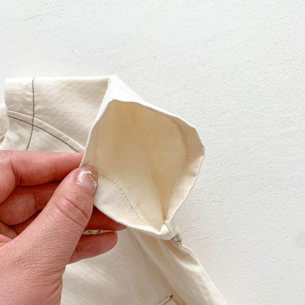 線條感款！大地色呆呆熊外出服 