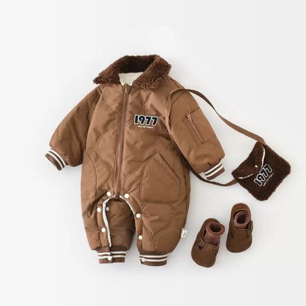 No.1977暖棕領外出服｜附包包 