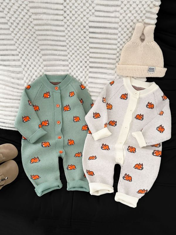 小狐狸暖暖連身衣 