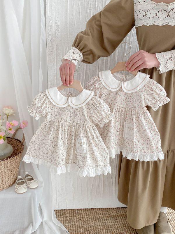 夢幻娃娃領碎花洋裝 