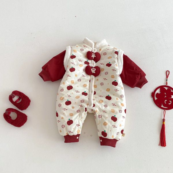 新春平安拜年寶寶連身裝 