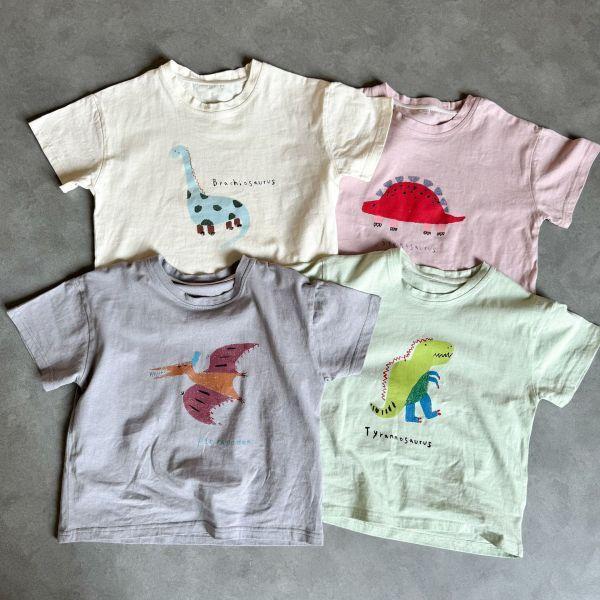 彩色筆恐龍短tee 