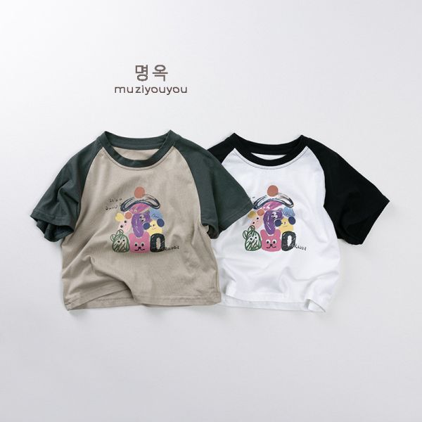 俏皮插畫風短tee 