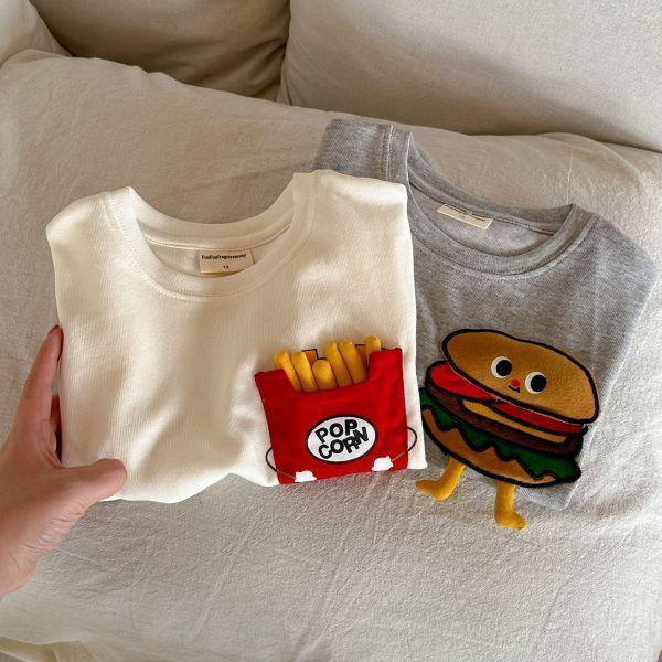 薯條+漢堡立體短袖tee 