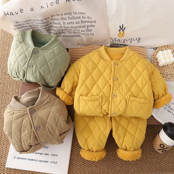 禦寒蓬蓬暖冬菱格套裝 