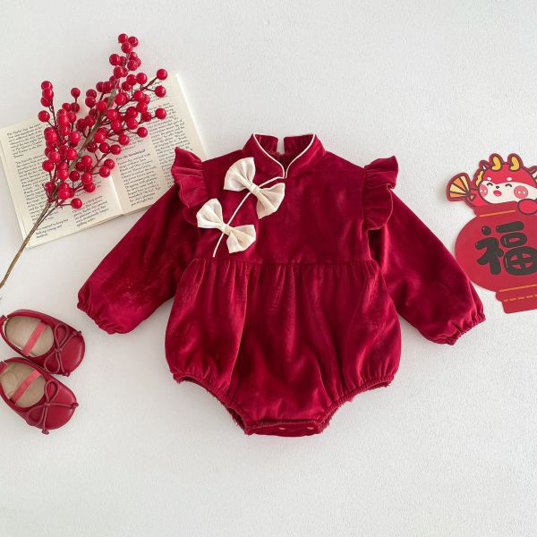 賀年服！側蝴蝶結包屁 