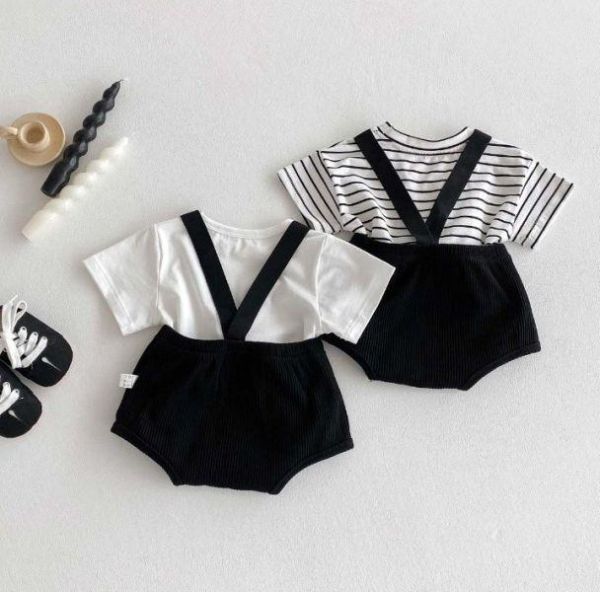 黑白色系！V吊帶套裝 