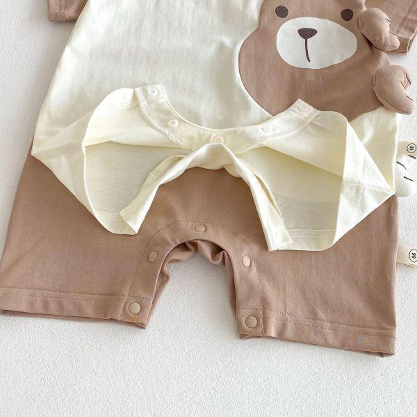 大頭熊熊撞色連身衣 