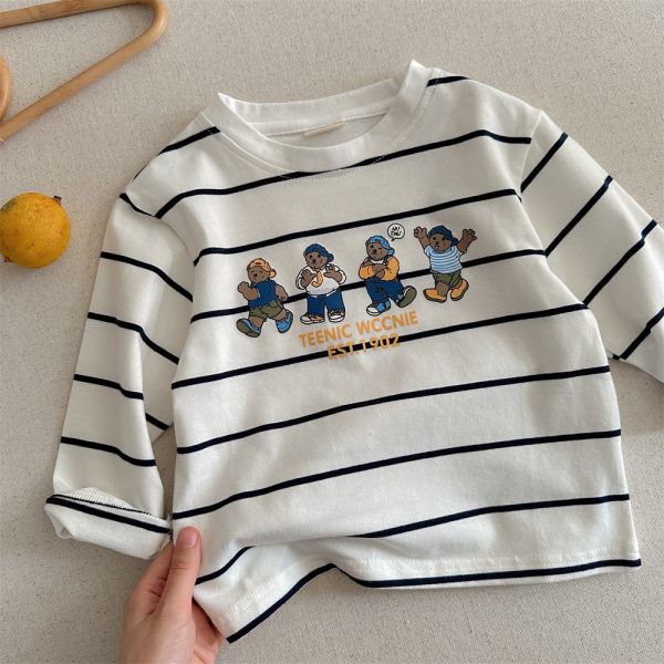 T.M熊口袋長袖tee 