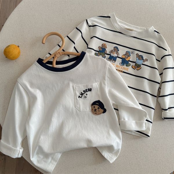 T.M熊口袋長袖tee 