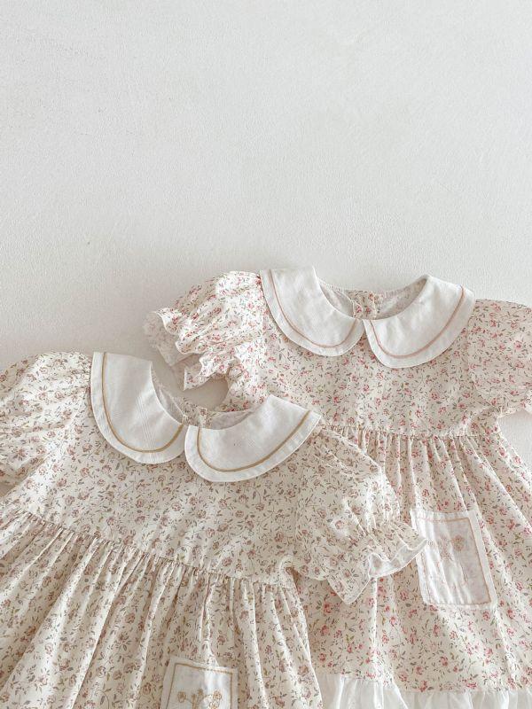 夢幻娃娃領碎花洋裝 