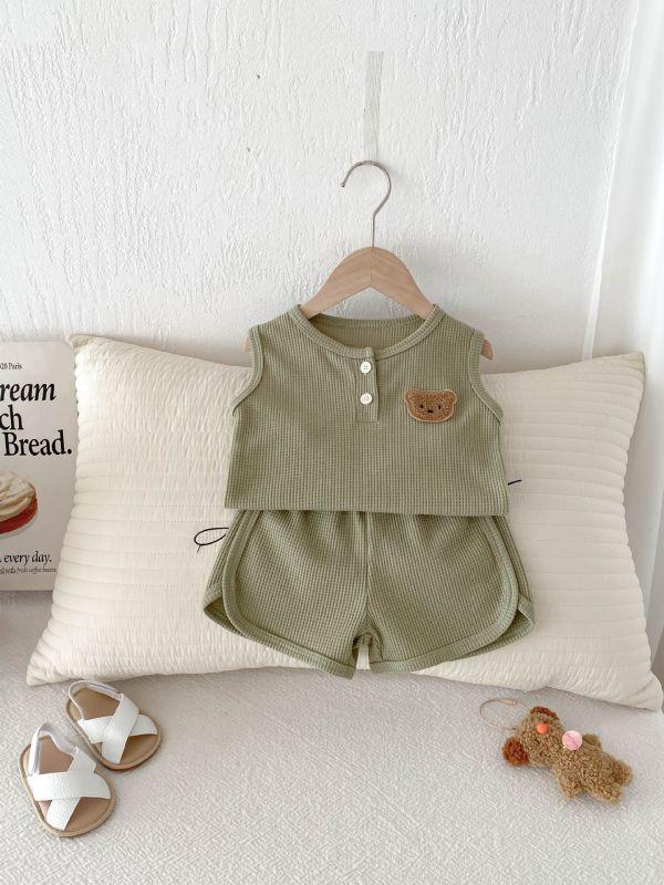 呆呆熊無袖短褲套裝 