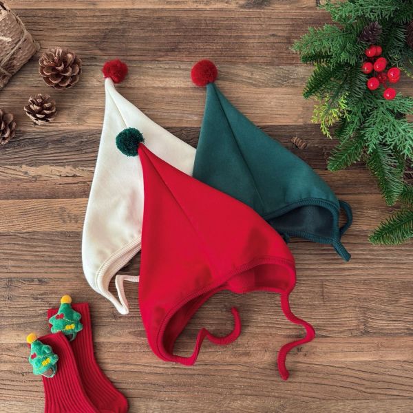 聖誕麋鹿小精靈包屁｜附帽 