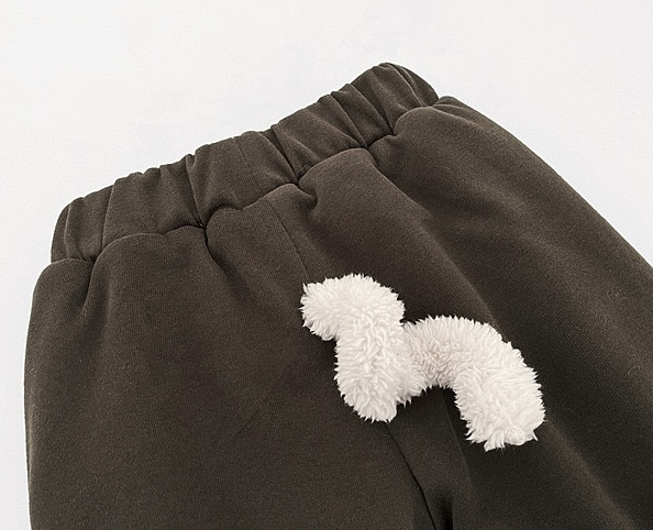 咘咘小熊加絨外套套裝 