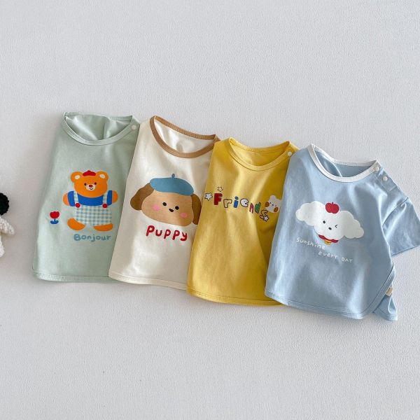 淡淡的可愛動物印花T 