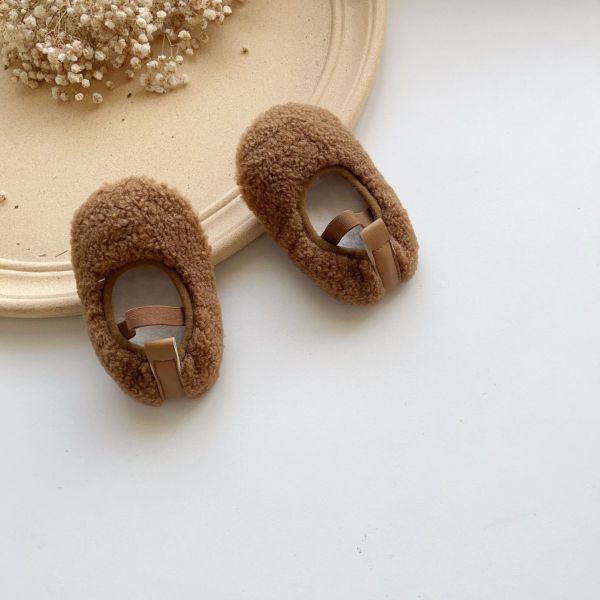 暖絨小熊毛毛學步鞋 