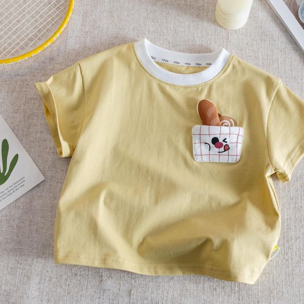 飲料好好喝條紋短tee 