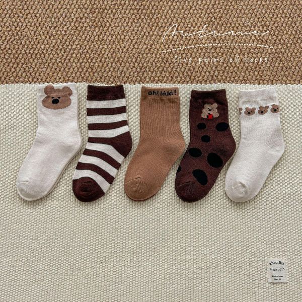 Oh lala 小熊襪襪組｜五入 