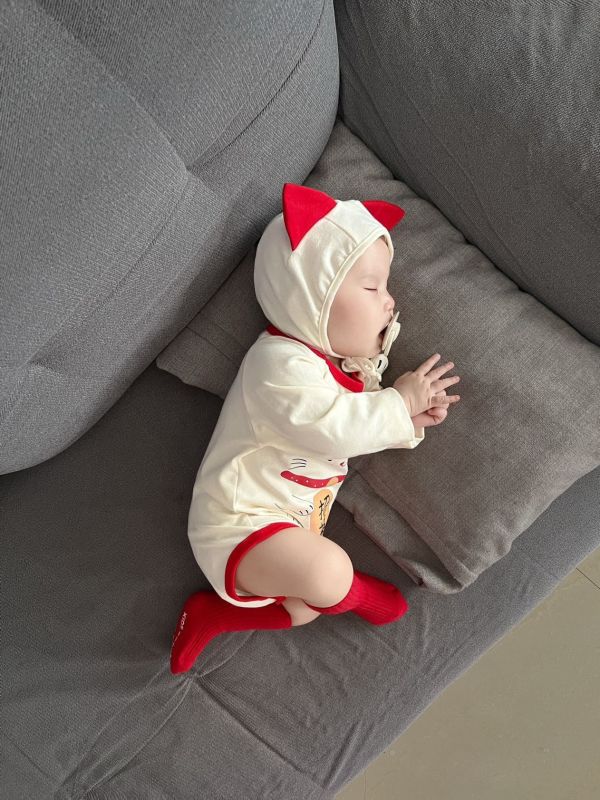 迎春招財貓咪賀年包屁｜附帽 