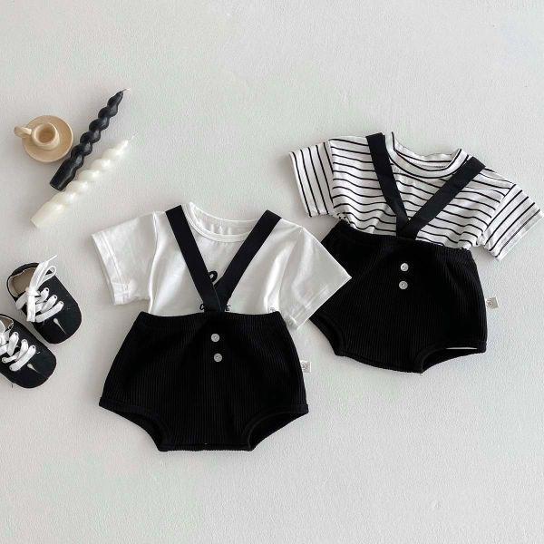 黑白色系！V吊帶套裝 