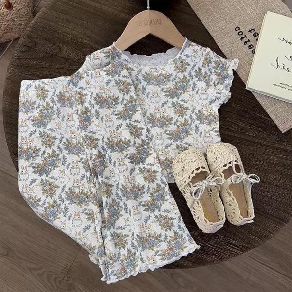 女寶木耳邊薄居家套裝 