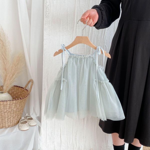 甜美公主來了~網紗吊帶裙 