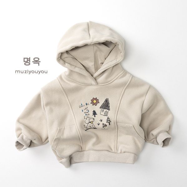 森林小屋刷毛連帽上衣 