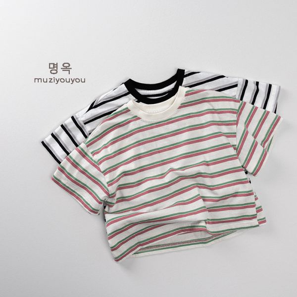 日常風格條紋短tee 