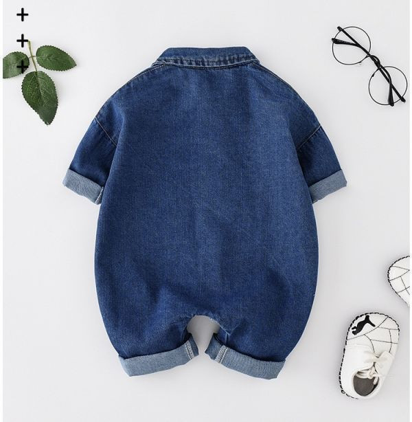 一看就想入手！雙口袋牛仔連身外出服 