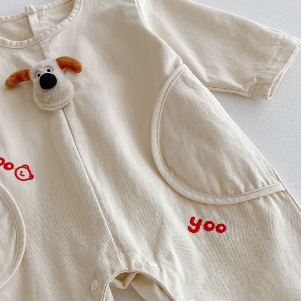 飛行狗字母口袋連身衣 