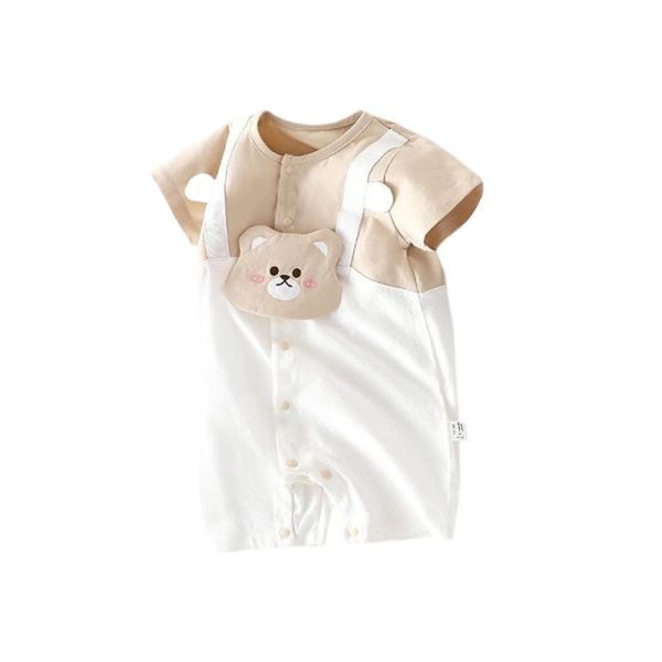 耳朵吊帶小熊連身衣 