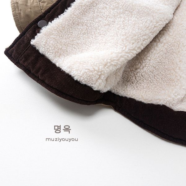 韓系雙大口袋保暖外套 