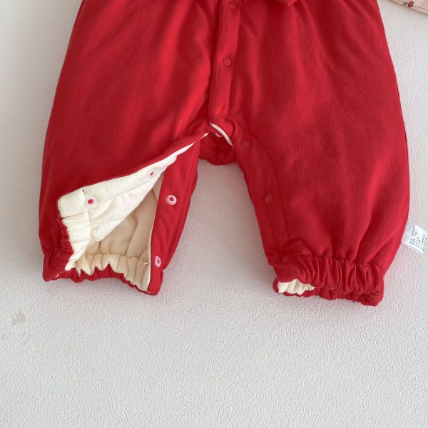 滿印莓果蝴蝶結連身衣 