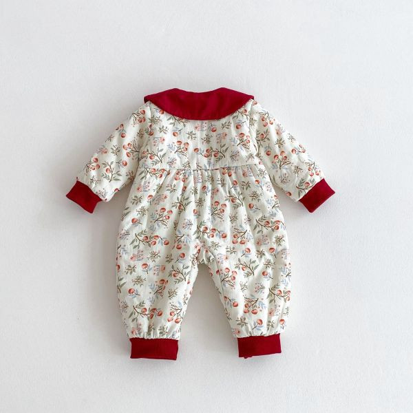 花朵雙蝴蝶結賀年服 