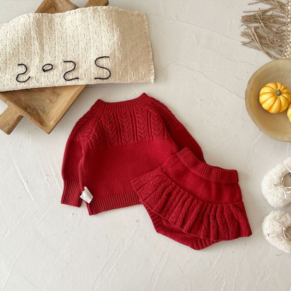 小莓球針織兩件套 