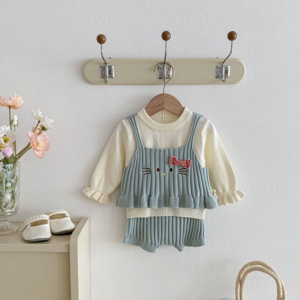 喵喵蝴蝶針織三件組 