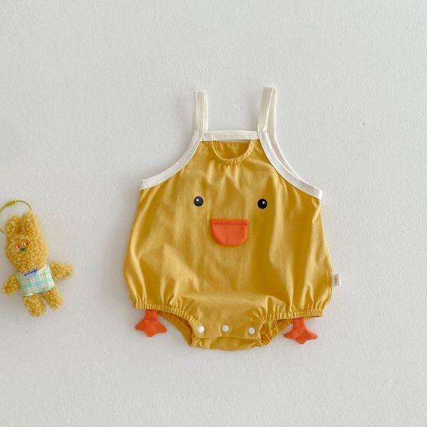 萌趣小鴨狗狗吊帶包屁 