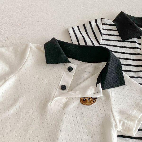 紳士領小熊滾邊連身衣 