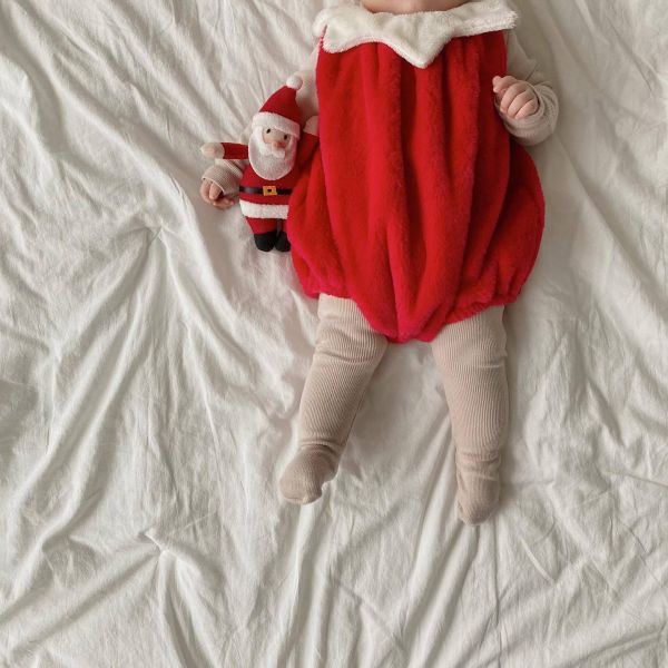 給寶寶圍兜聖誕包屁｜附帽 