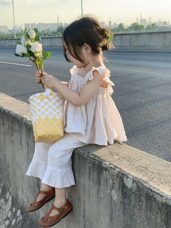 日光漫步飛袖背心褲裝 
