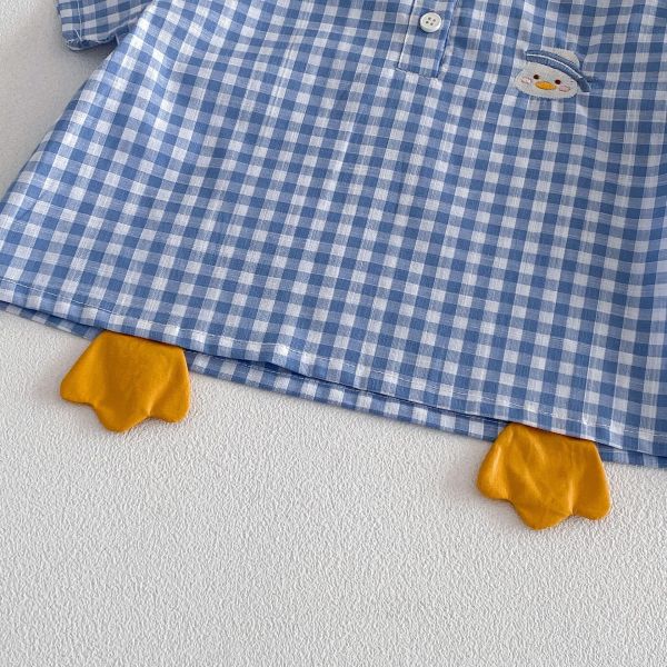 可愛鴨手水手領短袖套裝 