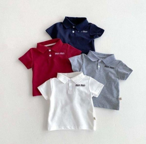 MIN刺繡POLO短上衣 