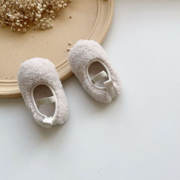 暖絨小熊毛毛學步鞋 