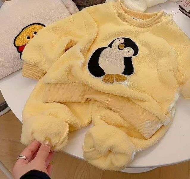 卡通動物毛絨保暖套裝 