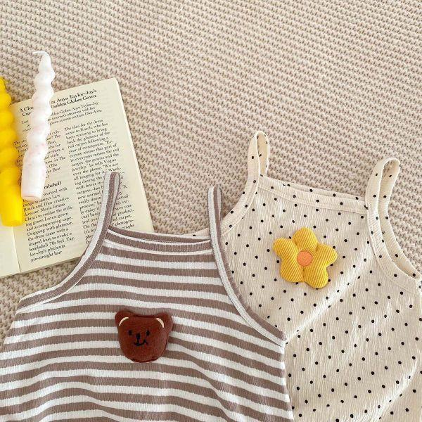 小熊花花公仔吊帶包屁 