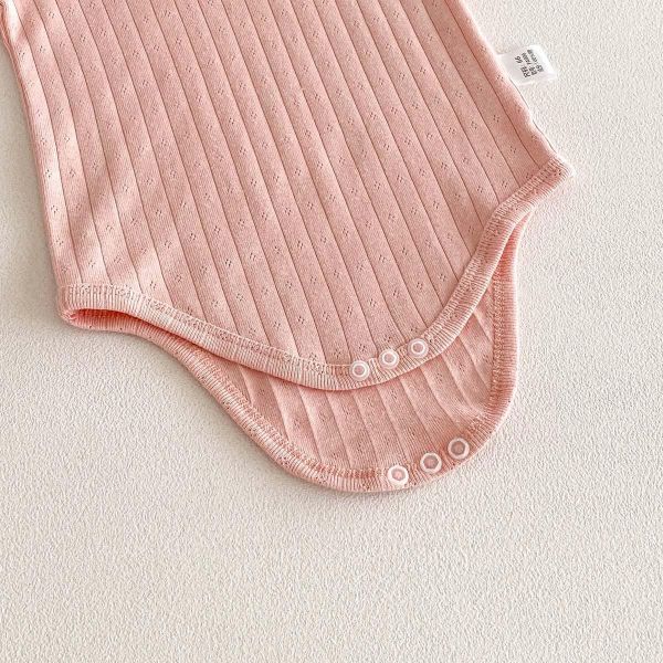 花邊木耳領坑條包屁 