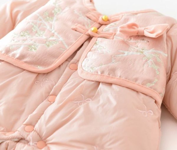 粉色過年款！公主夾棉連身衣 