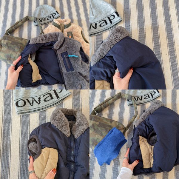 剛剛好溫度拼色鋪棉背心 