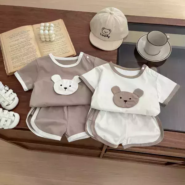 大耳熊滾邊休閒套裝 