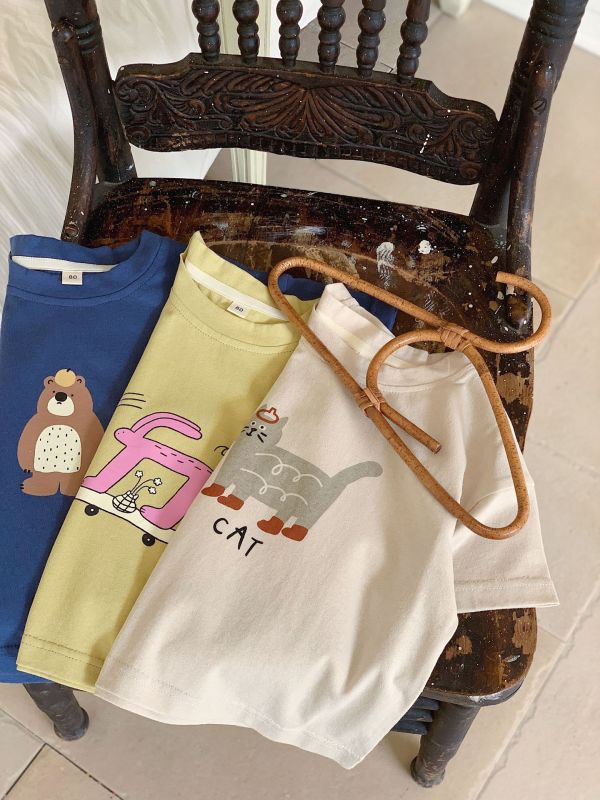 文青插畫夏天短tee 